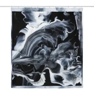 Midnight Marble Shower curtain